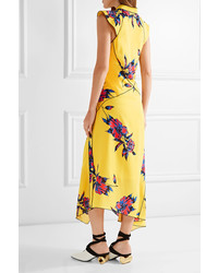 Robe à fleurs jaune Proenza Schouler