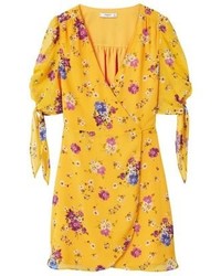 Robe à fleurs jaune Mango