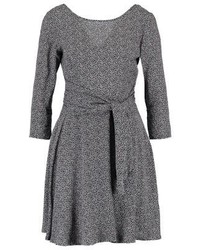 Robe à fleurs noire SPRINGFIELD