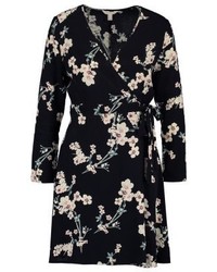 Robe à fleurs noire SPRINGFIELD