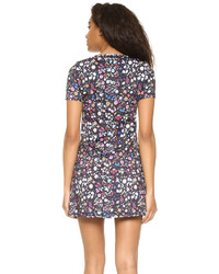 Robe à fleurs pourpre foncé Cynthia Rowley