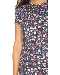 Robe à fleurs pourpre foncé Cynthia Rowley