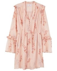 Robe à fleurs rose Mango