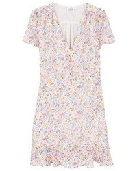 Robe à fleurs rose Mango