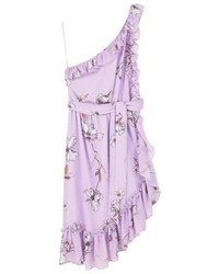 Robe à fleurs violet clair Mango