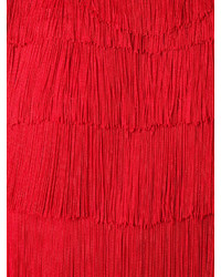 Robe à franges rouge Stella McCartney