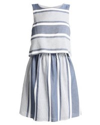 Robe à rayures horizontales bleu clair Only
