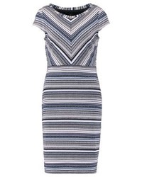 Robe à rayures horizontales multicolore Comma