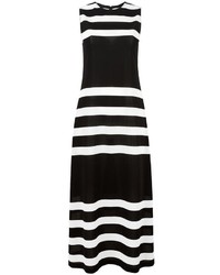 Robe à rayures horizontales noire Calvin Klein Collection