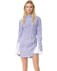 Robe à rayures verticales violet clair