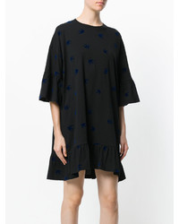 Robe à volants noire MCQ