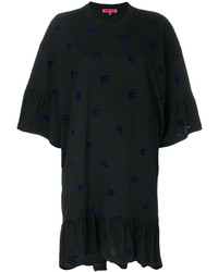 Robe à volants noire MCQ