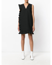 Robe à volants noire MSGM