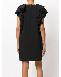 Robe à volants noire MSGM