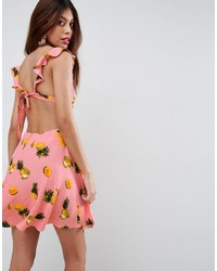 Robe à volants rose Asos