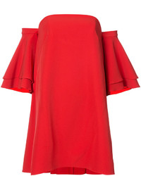 Robe à volants rouge Milly
