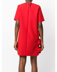 Robe à volants rouge MSGM