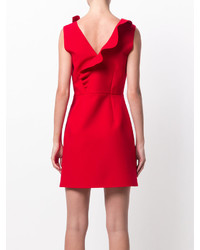 Robe à volants rouge MSGM