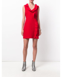 Robe à volants rouge MSGM