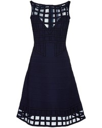 Robe bleu marine Herve Leger