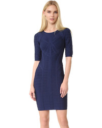 Robe bleu marine Herve Leger