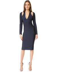 Robe bleu marine Herve Leger