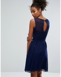 Robe brodée bleue Little Mistress