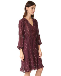 Robe brodée bordeaux Ulla Johnson