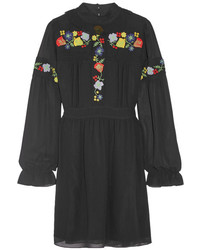 Robe brodée noire Anna Sui