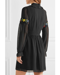 Robe brodée noire Anna Sui