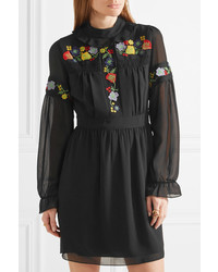 Robe brodée noire Anna Sui