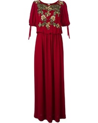 Robe brodée rouge Antonio Marras