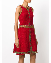 Robe brodée rouge Dolce & Gabbana