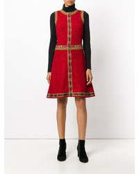 Robe brodée rouge Dolce & Gabbana