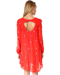 Robe brodée rouge Free People