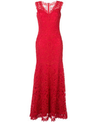 Robe brodée rouge Tadashi Shoji