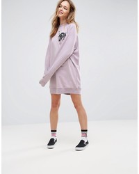 Robe brodée violet clair Asos