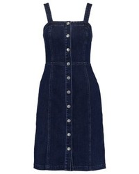 Robe chasuble en denim bleu marine AG Jeans