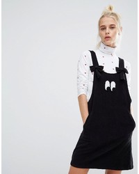 Robe chasuble noire Lazy Oaf