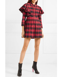 Robe chemise à carreaux rouge Vetements