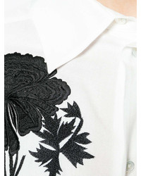 Robe chemise à fleurs blanche Ann Demeulemeester