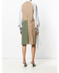 Robe chemise à patchwork blanche JW Anderson