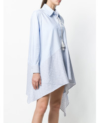 Robe chemise à rayures horizontales bleu clair Ava Adore