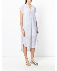 Robe chemise à rayures verticales blanche Xirena