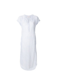 Robe chemise à rayures verticales blanche Xirena