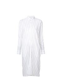 Robe chemise à rayures verticales blanche Y's