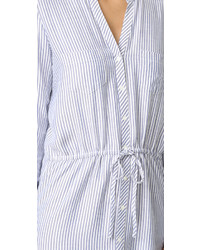 Robe chemise à rayures verticales bleu clair Soft Joie