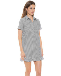 Robe chemise à rayures verticales grise Clu