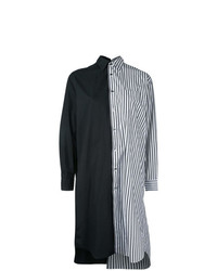 Robe chemise à rayures verticales noire Comme Des Garçons Vintage
