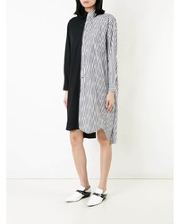 Robe chemise à rayures verticales noire Comme Des Garçons Vintage